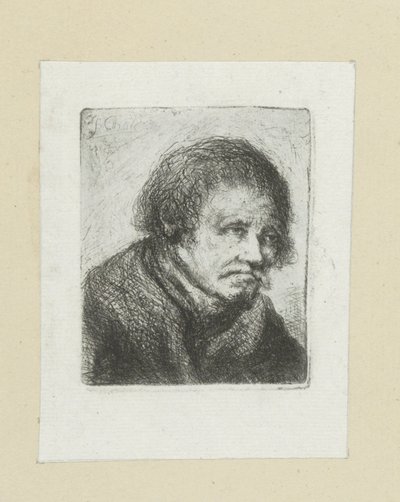 Erwachsener Mann mit Schnurrbart von Jan Chalon
