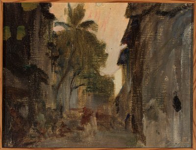 Mumbai - Straße, Bambuspalmen. Von der Reise nach Indien von Jan Ciągliński