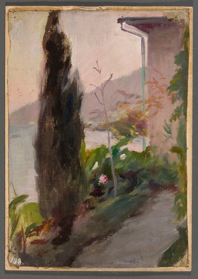 Garten bei der Villa in Bachczi-Dere in Jalta. Von einer Reise auf die Krim von Jan Ciągliński