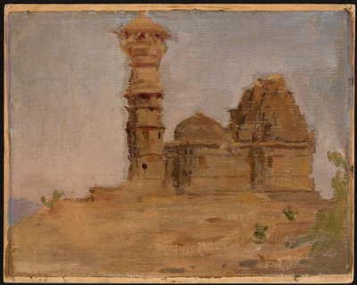 Verlassener antiker Tempel in Chittorgarh. Von einer Reise nach Indien von Jan Ciągliński