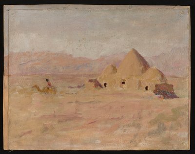 Denkmal auf einem kirgisischen Grab in der Steppe. Von einer Reise nach Turkestan von Jan Ciągliński