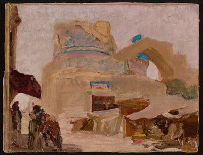 Samarkanda - Bibi-Chanum, Grab der Frau von Tamerlan. Aus der Reise nach Turkestan von Jan Ciągliński