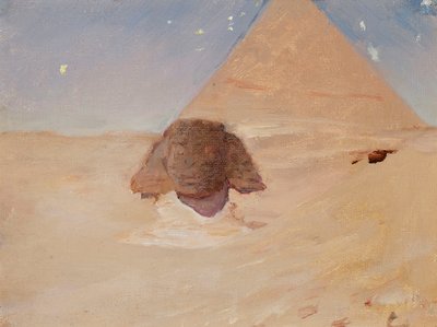 Sphinx bei Nacht. Aus einer Reise nach Ägypten von Jan Ciągliński