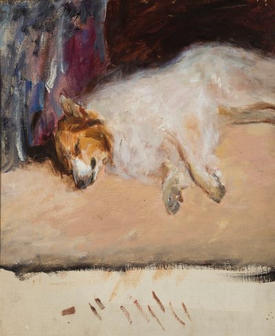 Studie eines schlafenden Hundes für das „Porträt des Fürsten Golizyn“ von Jan Ciągliński
