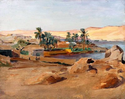 Der Nil bei Assuan. Von der Reise nach Ägypten von Jan Ciągliński