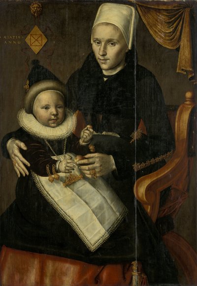 Mutter und Kind in Noord-Holland Kostüm von Jan Claesz. (attributed to)