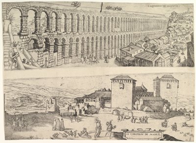 Das Aquädukt von Segovia und das Schloss von Madrid, 1500-1599 von Jan Cornelisz Vermeyen