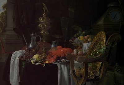 Stillleben: Eine Bankettszene, wahrscheinlich ca. 1640-41 von Jan Davidsz de Heem
