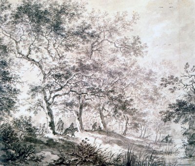 Eine Gruppe von Bäumen am Wasser, 1643 von Jan Dirksz Both