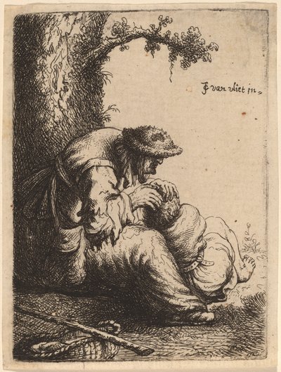 Bettlerin, die einen Jungen entfloht, 1632 von Jan Georg van Vliet