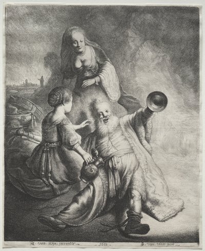Lot und seine Töchter von Jan Georg van Vliet