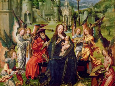 Engelmusiker (Detail) von Jan Gossaert