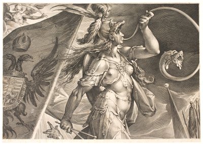 Bellona unterstützt die Armee des Kaisers in einem Sieg über die Türken von Jan Harmensz. Muller