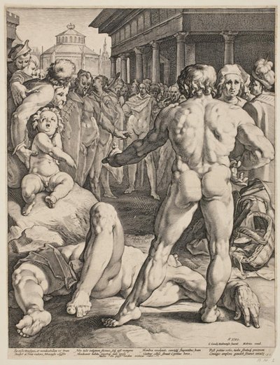 Der Kampf zwischen Odysseus und Irus von Jan Harmensz. Muller