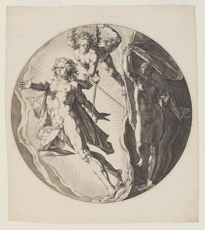 Der erste Tag, Tafel 2, aus Schöpfung der Welt von Jan Harmensz. Muller