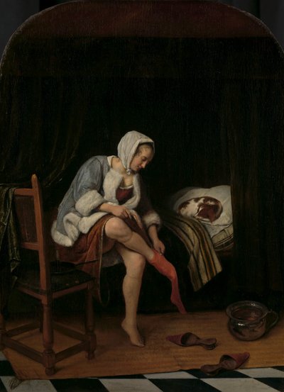 Frau bei ihrer Toilette von Jan Havicksz. Steen