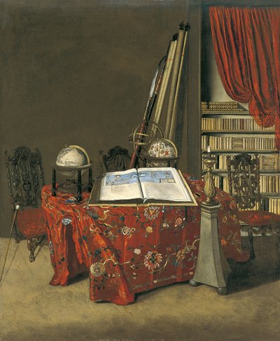 Ecke einer Bibliothek, 1711 von Jan Heyden van der