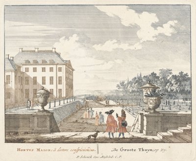 Spaziergänger im Garten des Het Loo Palastes, 1694-97 von Jan I van Call