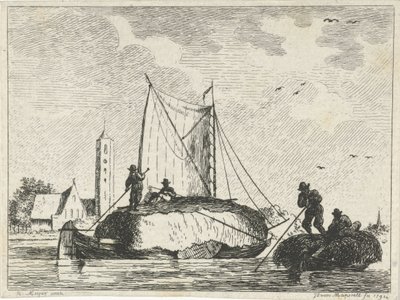 Zwei Heuschuten von Jan Izaak van Mansvelt