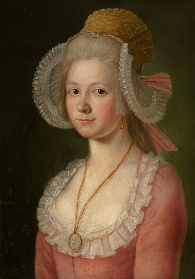 Porträt einer Dame mit Haube, 1785 von Jan Jahn