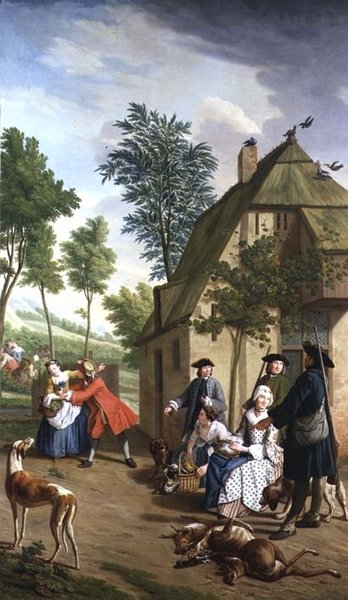 Figuren in einer Landschaft (eine von vier) von Jan Josef the Younger Horemans