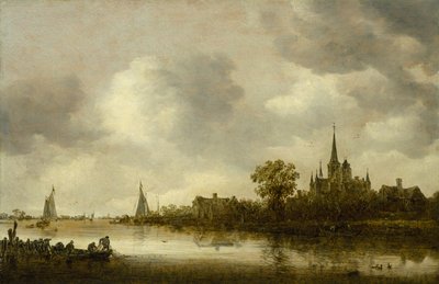 Flusslandschaft mit Kirche in der Ferne, 1644 von Jan Josephsz van Goyen