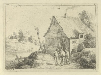 Männer vor einem Haus im Gespräch von Jan Lauwryn Krafft (I)