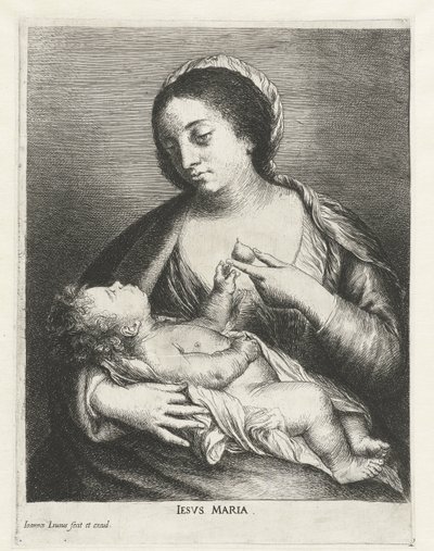 Maria mit Kind und einer Birne von Jan Lievens