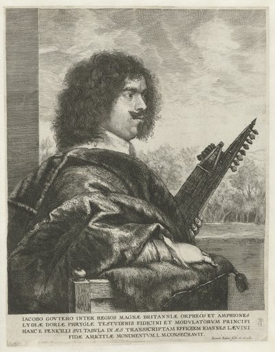 Porträt des Komponisten und Lautenisten Jacques Gaultier, 1631-1635 von Jan Lievens