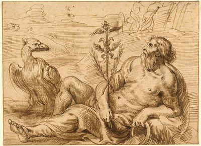 Flussgott mit einem Adler von Jan Lievens