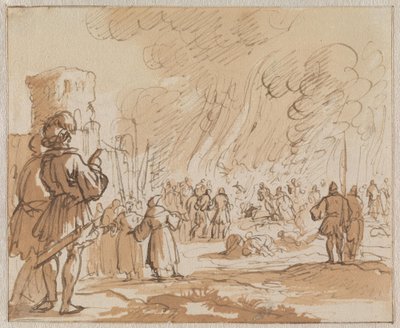 180 Katharer oder Albigenser werden 1210 außerhalb von Minerve verbrannt von Jan Luyken