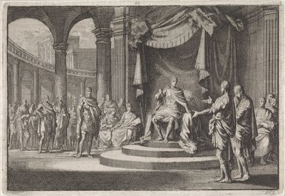 Alexander und Aristobulus rechtfertigen sich vor Kaiser Augustus von Jan Luyken