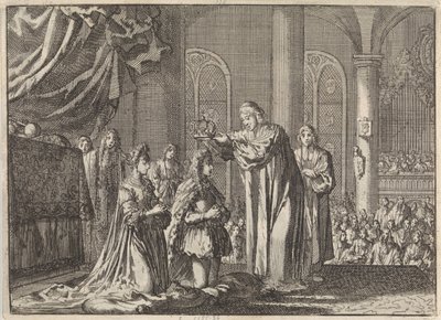 Krönung von Wilhelm III. und Maria II. Stuart durch den Erzbischof von Canterbury, 1689 von Jan Luyken