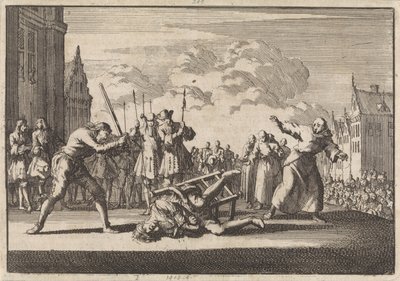 In Mainz wird der kaiserliche Oberkriegskommissar Cronsbruck enthauptet, 1691 von Jan Luyken