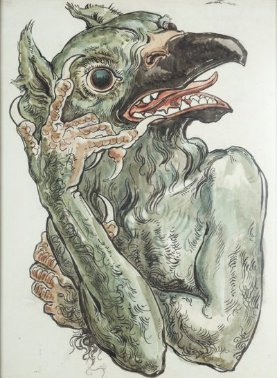 Teufel mit dem Kopf eines Vogels von Jan Matejko