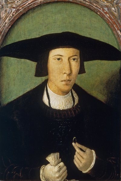 Porträt eines jungen Mannes von Jan Mostaert