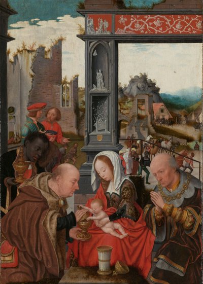Die Anbetung der Könige, ca. 1520-5 von Jan Mostaert