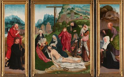 Triptychon mit der Beweinung von Jan Mostaert