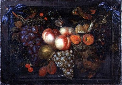 Stillleben mit Früchten in einer Steinnische von Jan Pauwel the elder Gillemans