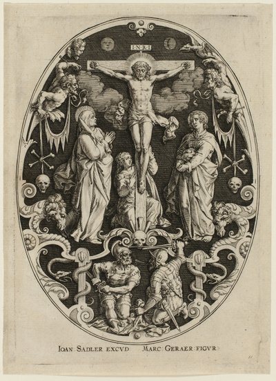 Kreuzigung, aus der Passion Christi von Jan Sadeler I