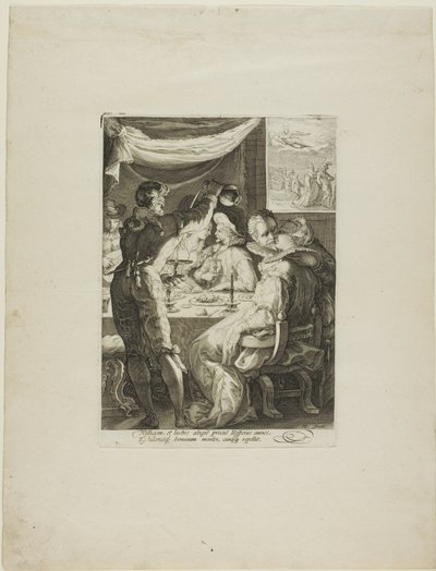 Abend, Tafel zwei aus Vier Tageszeiten von Jan Saenredam