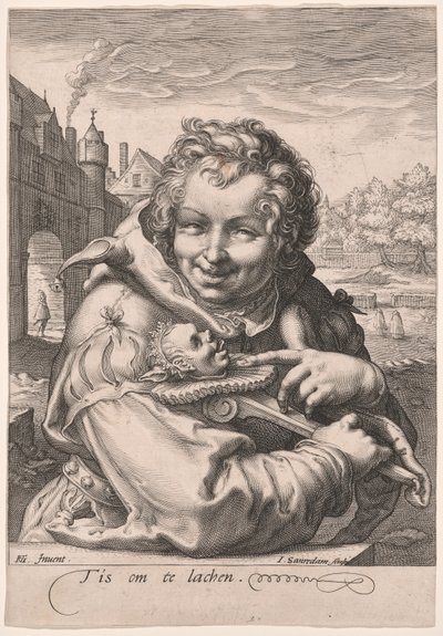 Narr mit einem Stab von Jan Saenredam