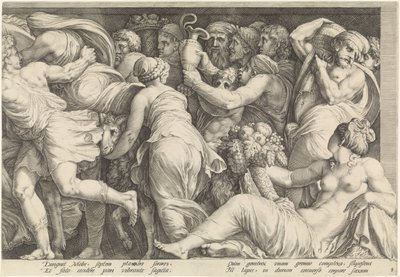 Fries mit der Bestrafung von Niobe (Tafel 8) von Jan Saenredam