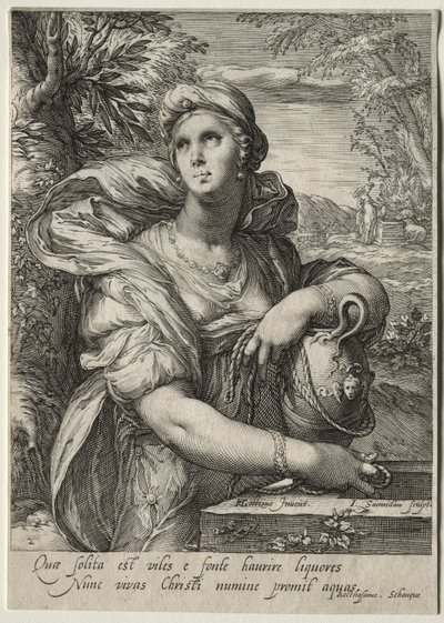 Heldinnen des Neuen Testaments: Die Frau von Samaria von Jan Saenredam