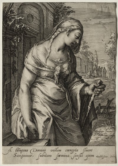 Heldinnen des Neuen Testaments: Die Frau mit dem Blutfluss von Jan Saenredam