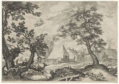 Landschaft mit der Entführung des Ganymed von Jan Saenredam
