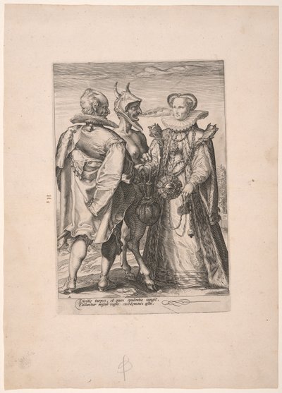Heirat aus Reichtum, aus Drei Arten von Ehen von Jan Saenredam