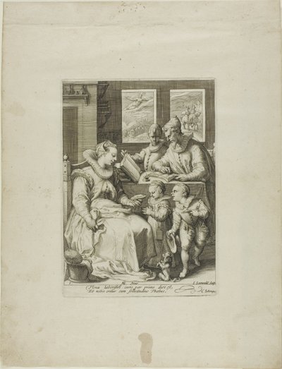 Morgen, Tafel eins aus Vier Tageszeiten von Jan Saenredam