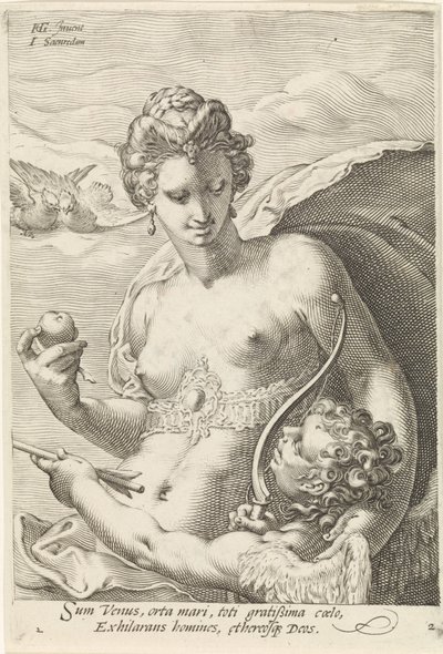 Venus und Amor von Jan Saenredam