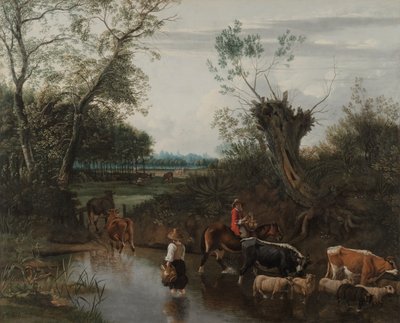 Bauern überqueren einen Bach, ca. 1670 von Jan Siberechts